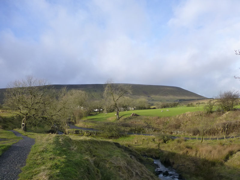 Pendle Hill in sunshine