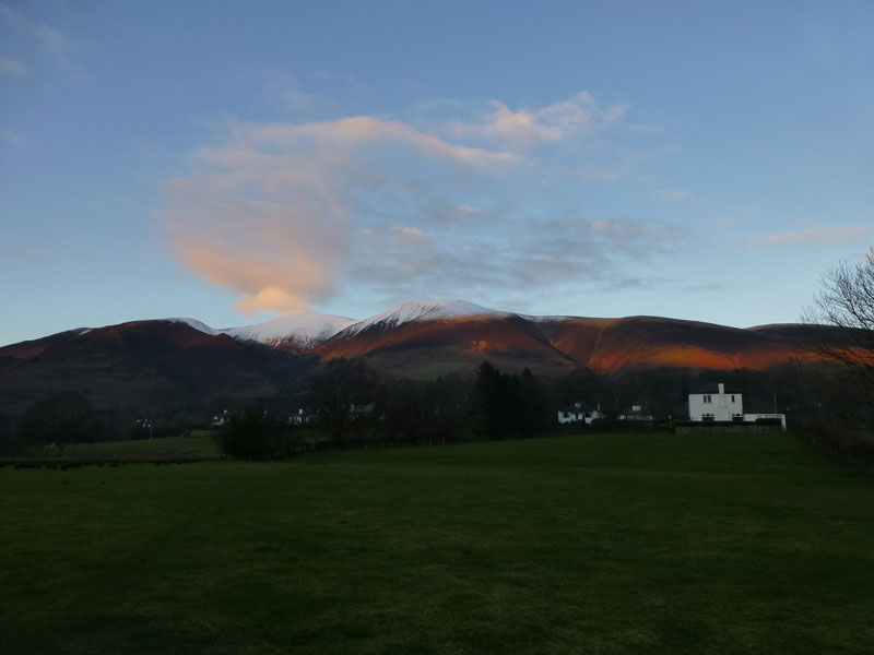 Skiddaw at sunset