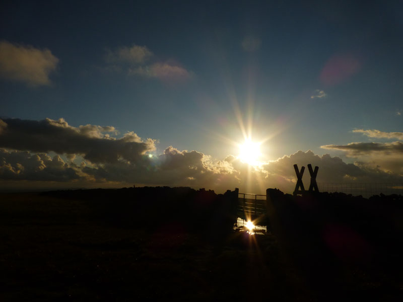 Pendle Stile and Sunset