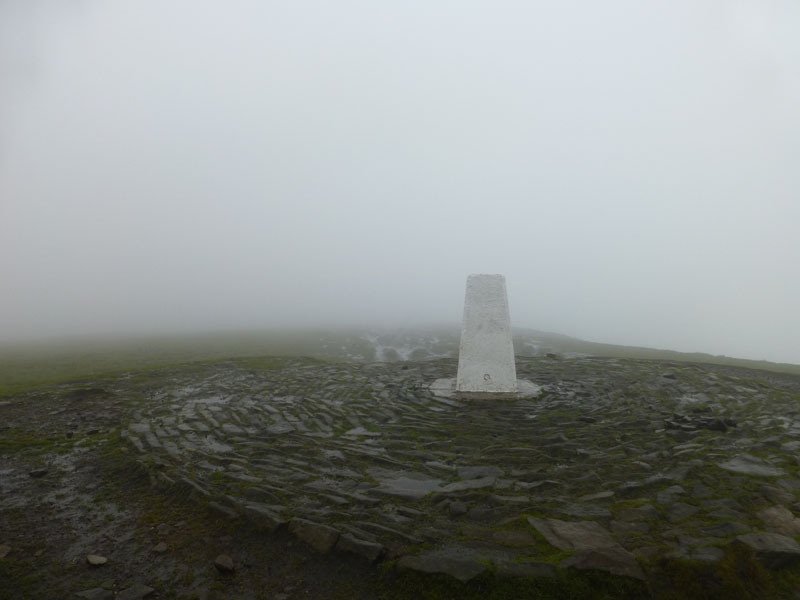 Pendle Summit in Rain