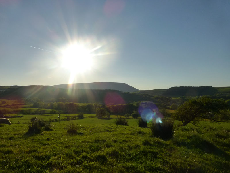 Pendle in bright sunshine