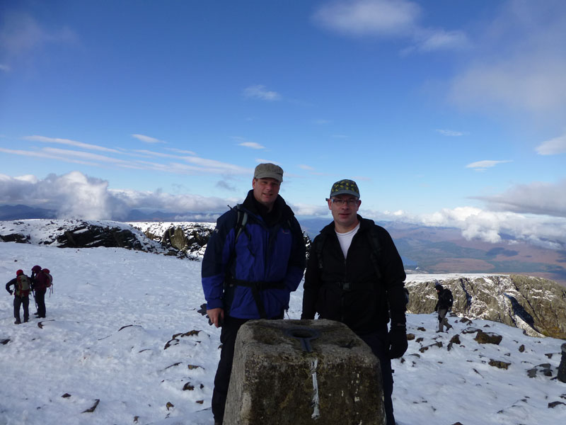 Peter and Richard on top of Ben Nevis