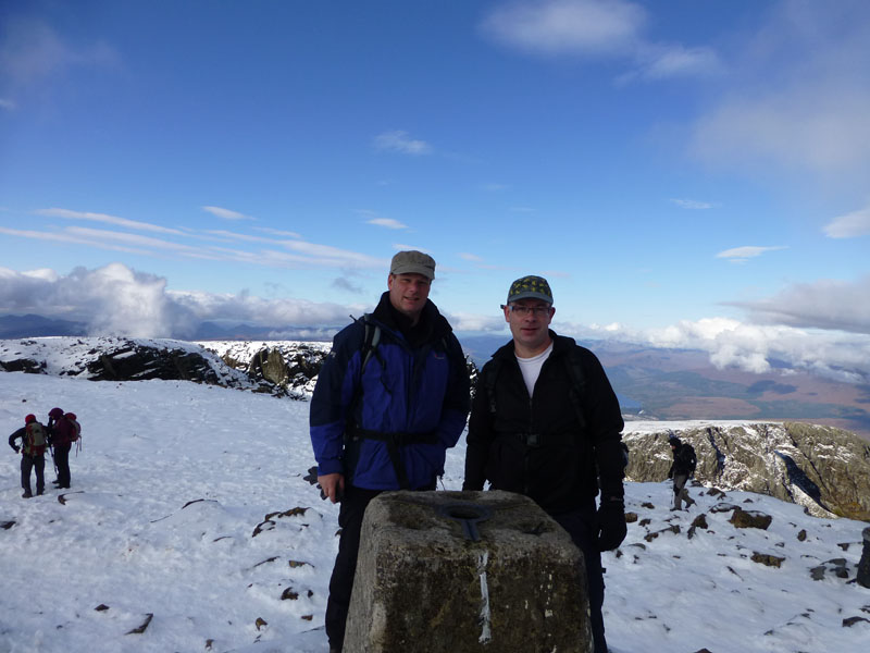 Peter and Richard on top of Ben Nevis