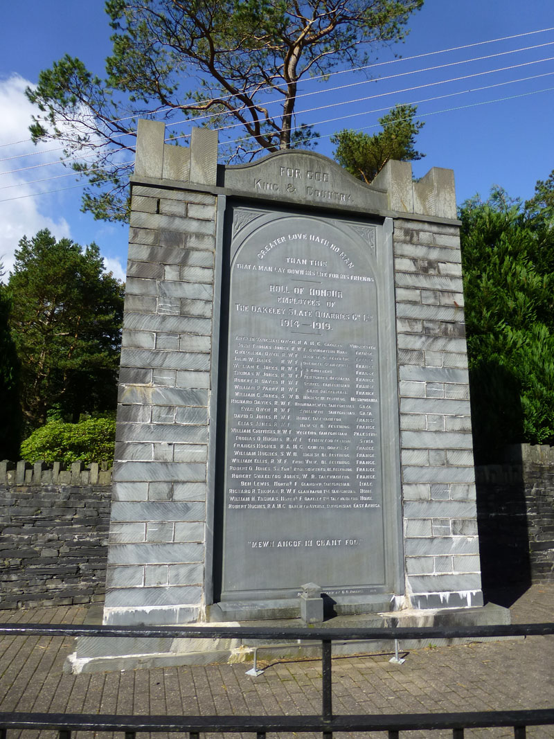Oakeley Quarry War Memorial