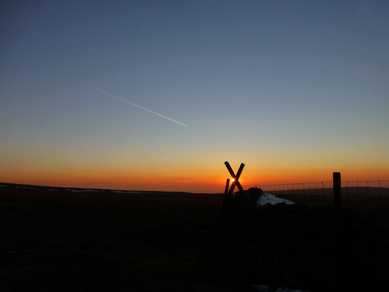 Sunset on Pendle Hill