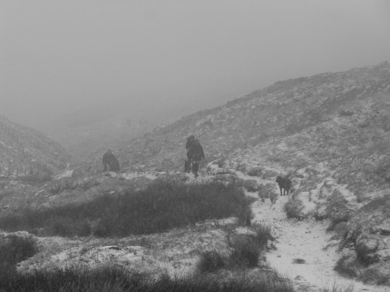 Walkers in Ogden Clough