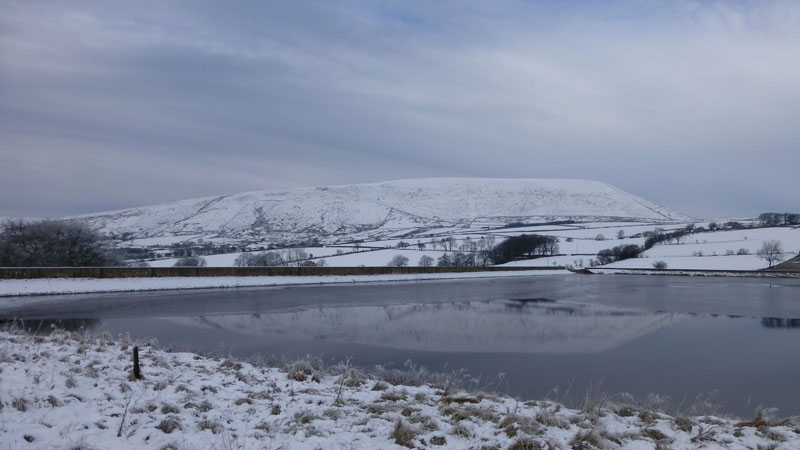 Pendle over Black Moss Reservoir