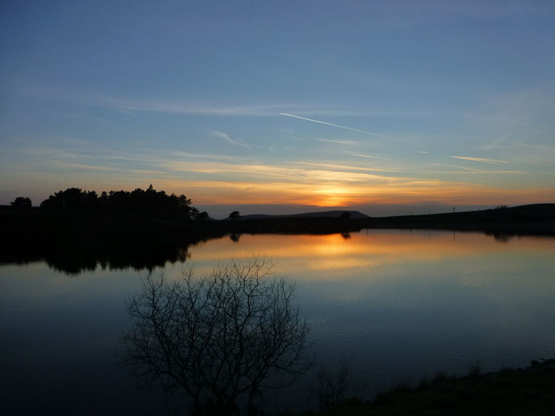 Sunset over Pendle Hill