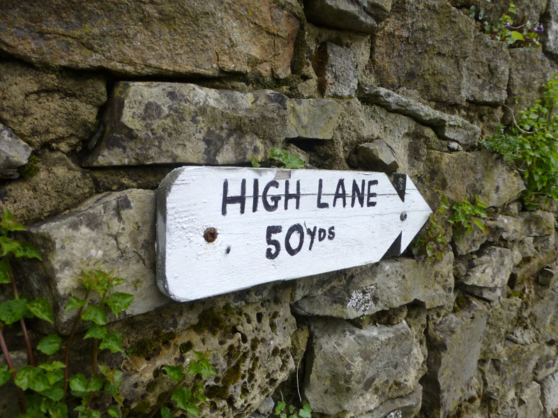 High Lane Sign
