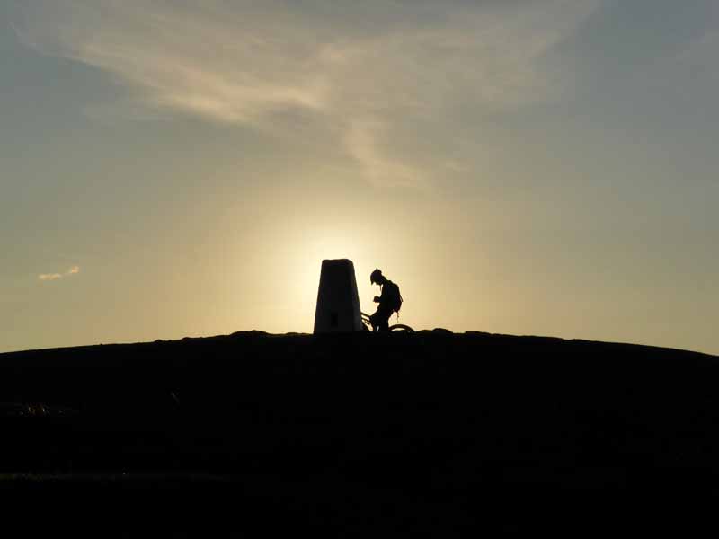 Cyclist silhouette