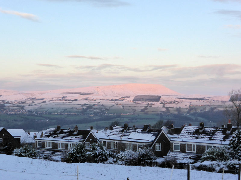 Pendle with snow