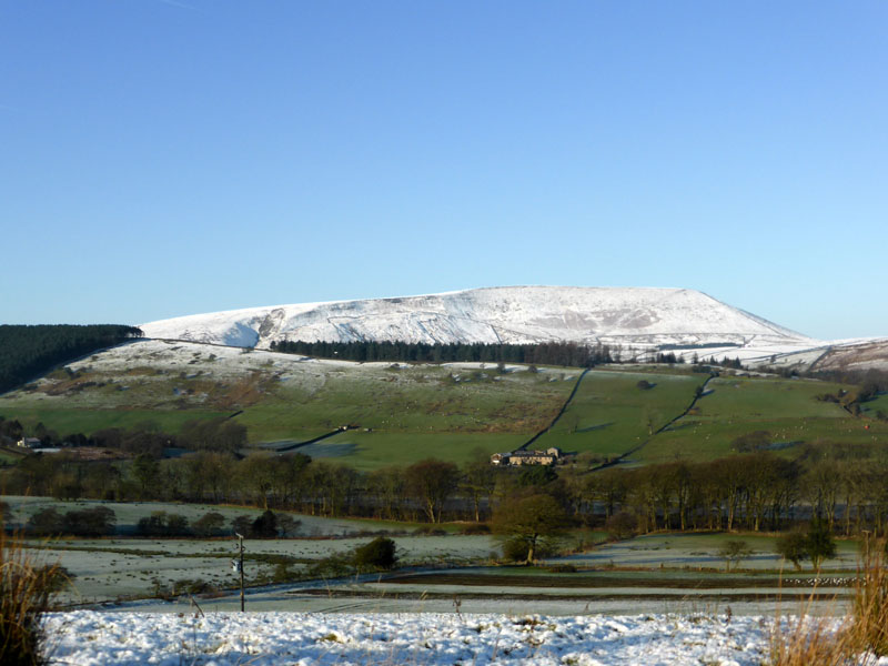 Pendle Hill in snow