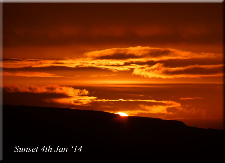 Sunset 4th Jan 2014
