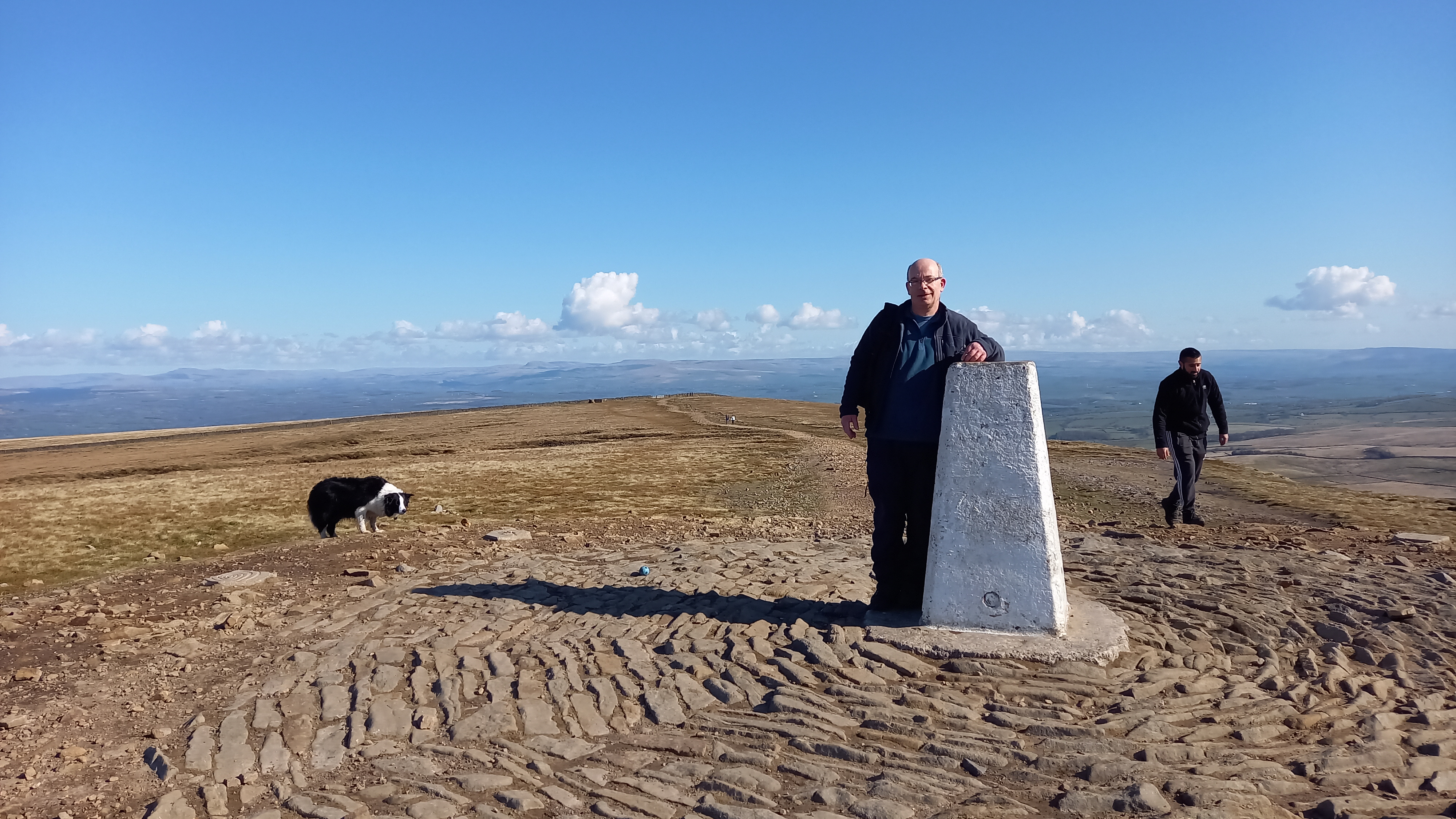 Peter on top of Pendle Hill