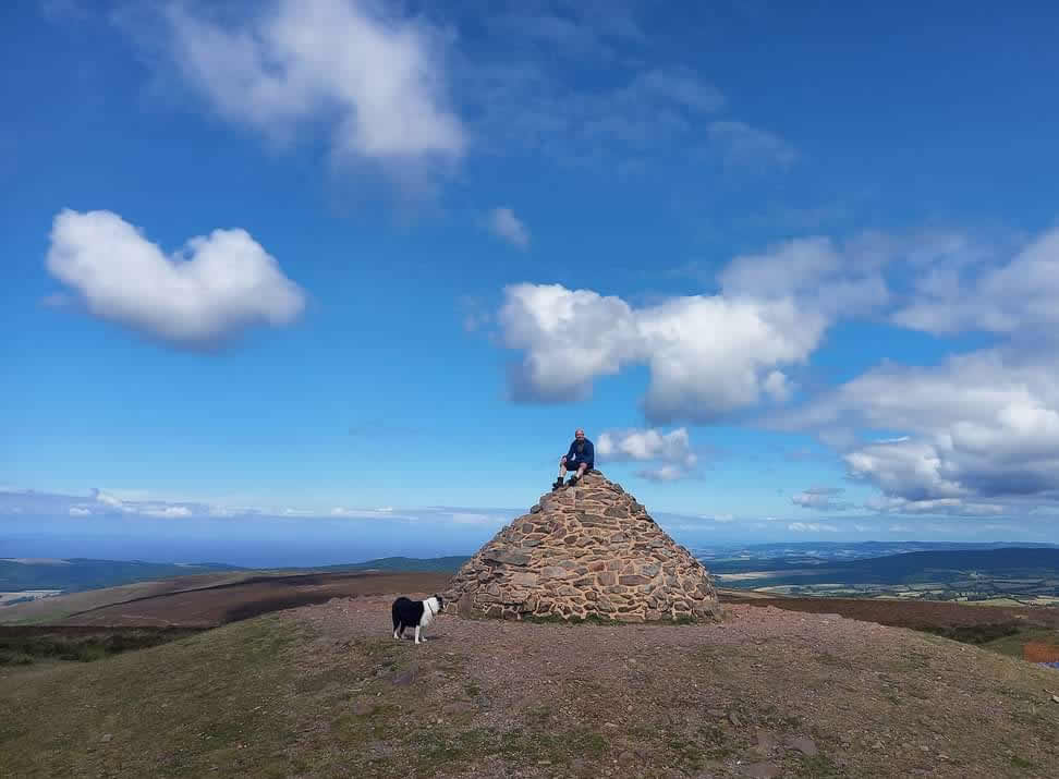 Peter on Dunkery Beacon