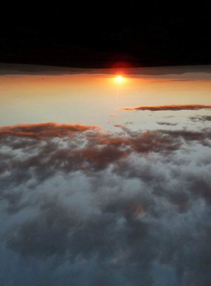 Upside Down Pendle Sunset